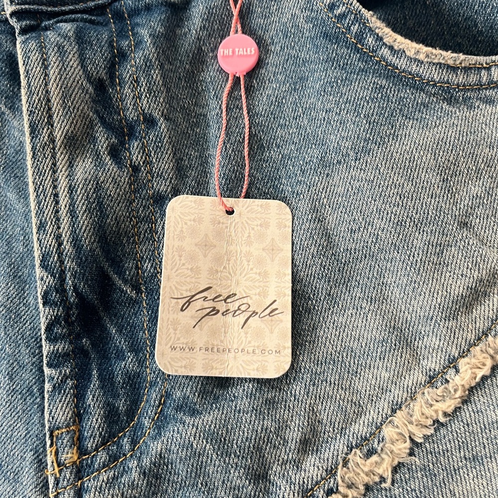 NEW Free People The Tales Panelled Denim Short - Picture 10 of 11